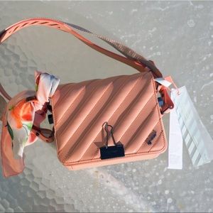 Limited Edition Off-White Quilted Salmon Flag Bag